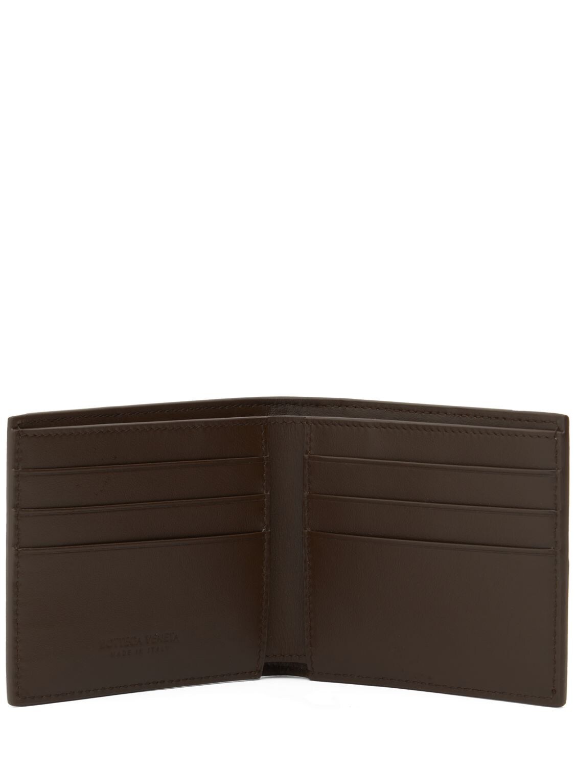Shop Bottega Veneta Cassette Leather Bi-fold Wallet In Light Brown