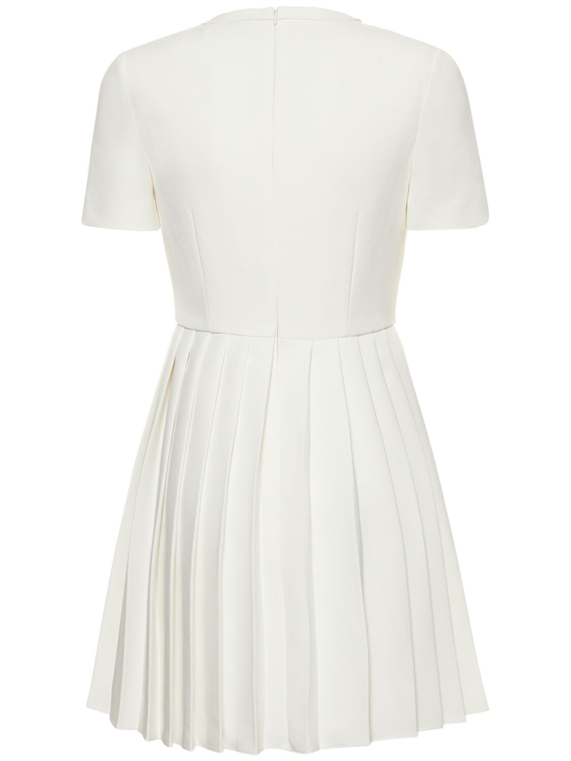 Self-portrait Embellished Mini Dress W/lace Bib In White