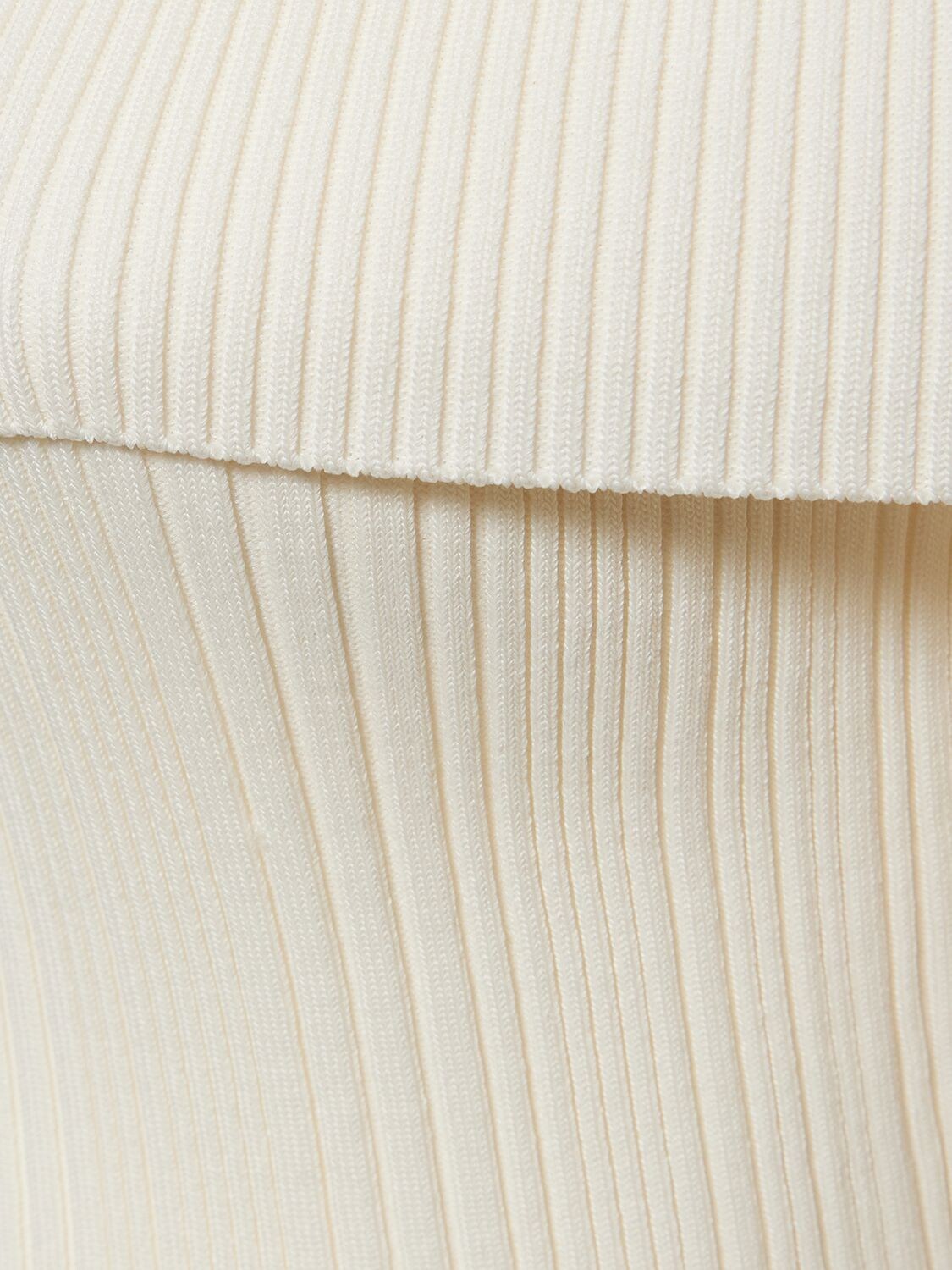 Self-portrait Viscose Knit Mini Dress In White