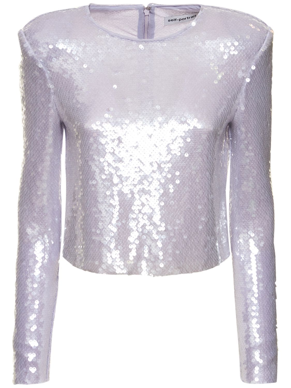 Image of Sequined Long Sleeved Top