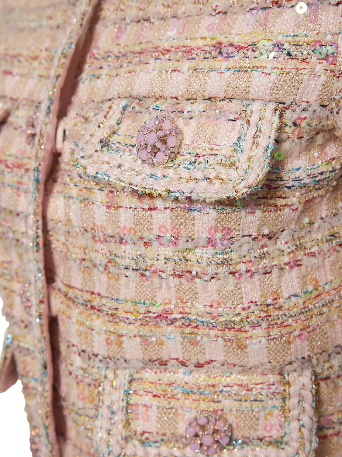 SELF-PORTRAIT EMBELLISHED BOUCLÉ JACKET 