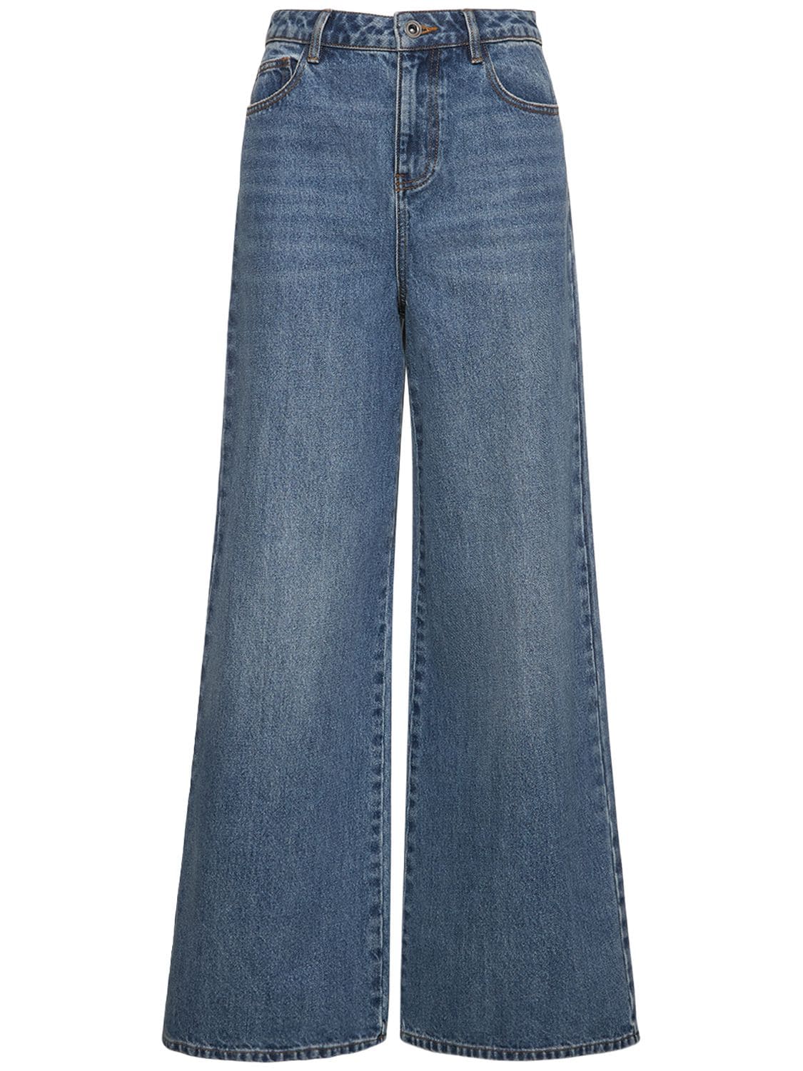 Wide Cotton Denim Jeans