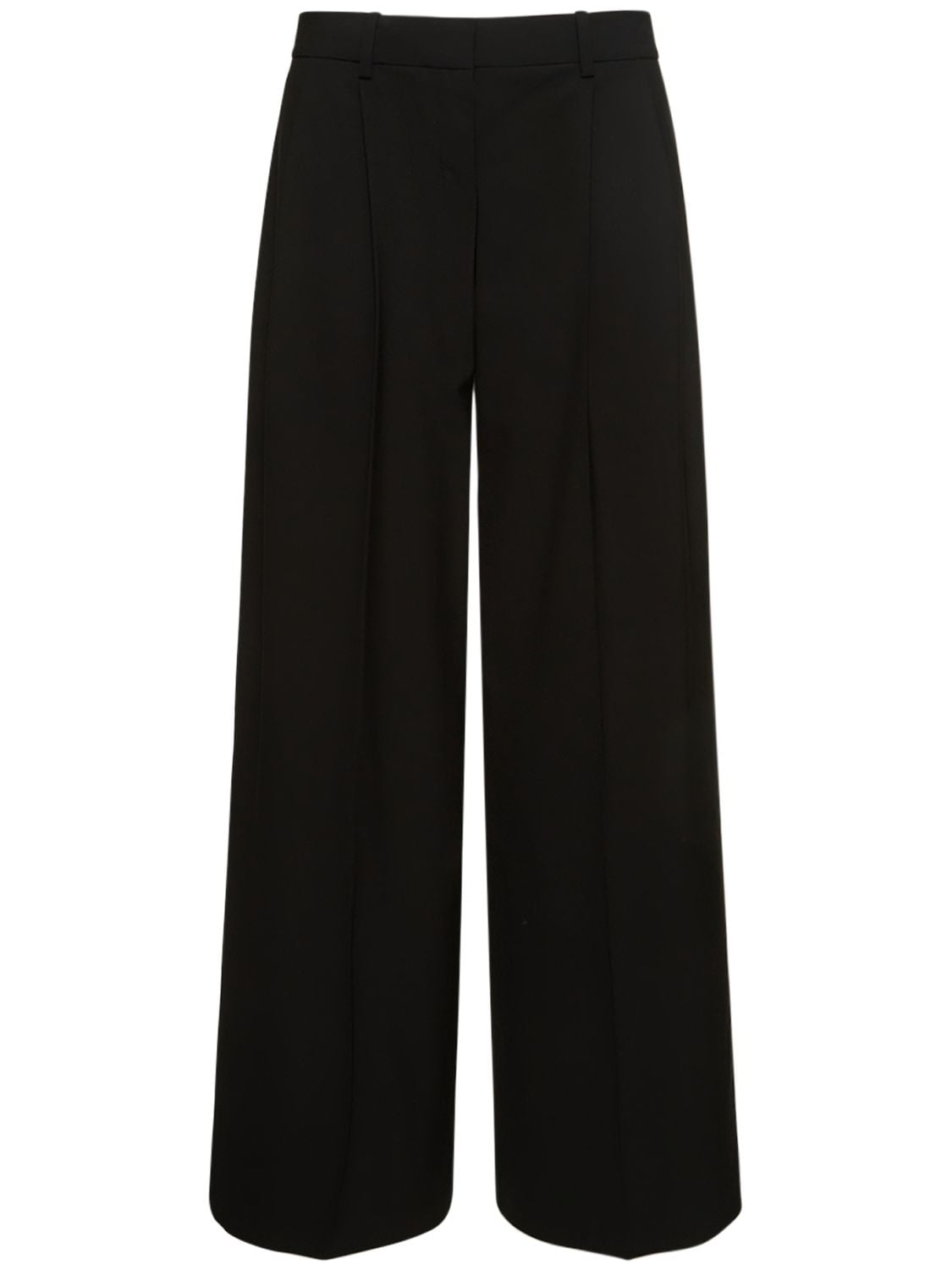 Theory Low Rise Stretch Wool Trousers In Black