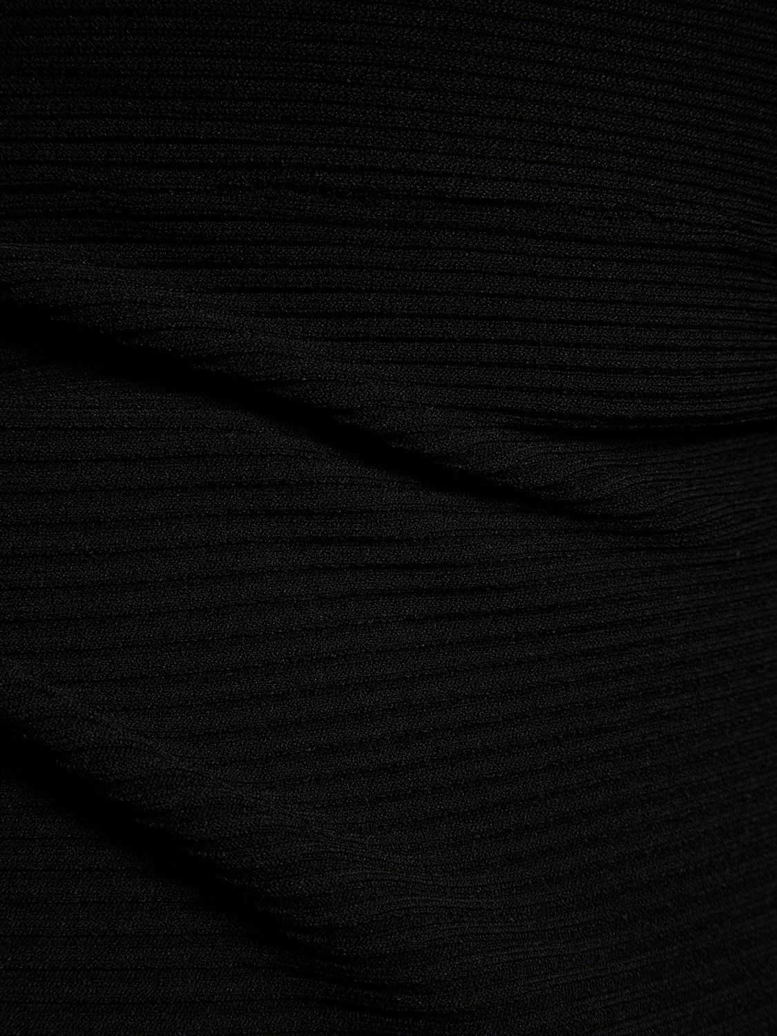 Shop Philosophy Di Lorenzo Serafini Stretch Viscose Jersey Mini Dress In Black