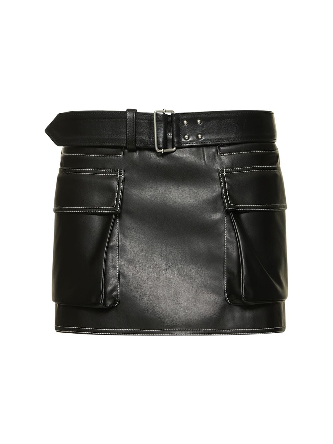 Philosophy Di Lorenzo Serafini Coated Mini Skirt In Black