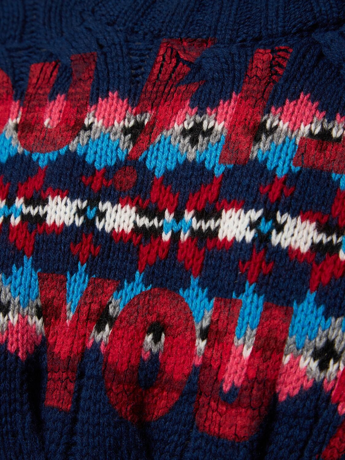 Shop Philosophy Di Lorenzo Serafini Wool Logo Sweater In Blue,multi