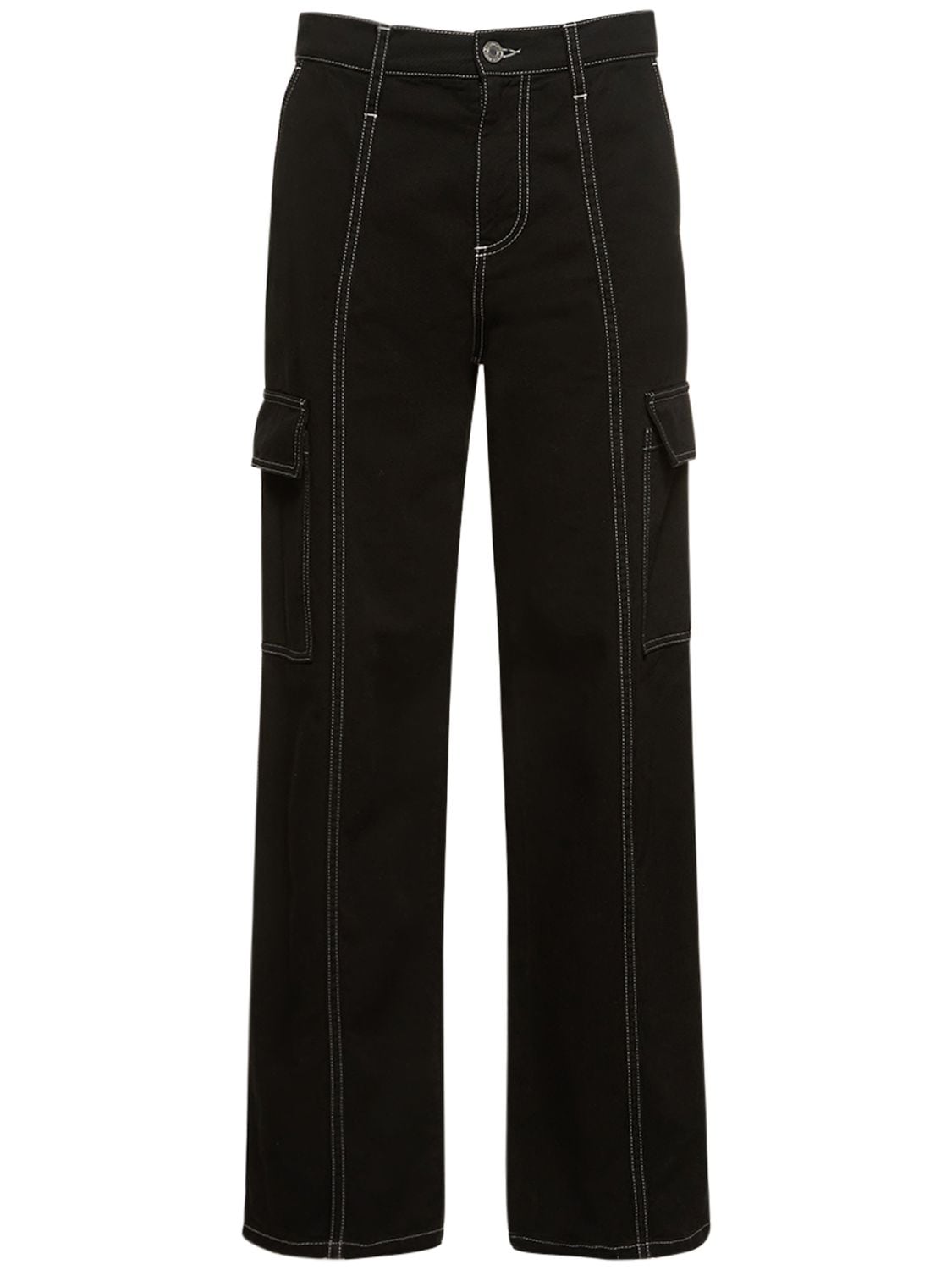 Image of Straight Cotton Cargo Pants