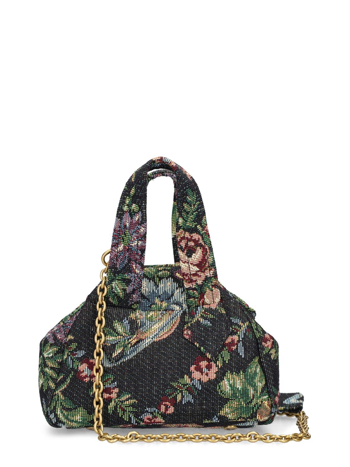 Shop Vivienne Westwood Mini Archive Yasmine Canvas Bag In 블랙 멀티