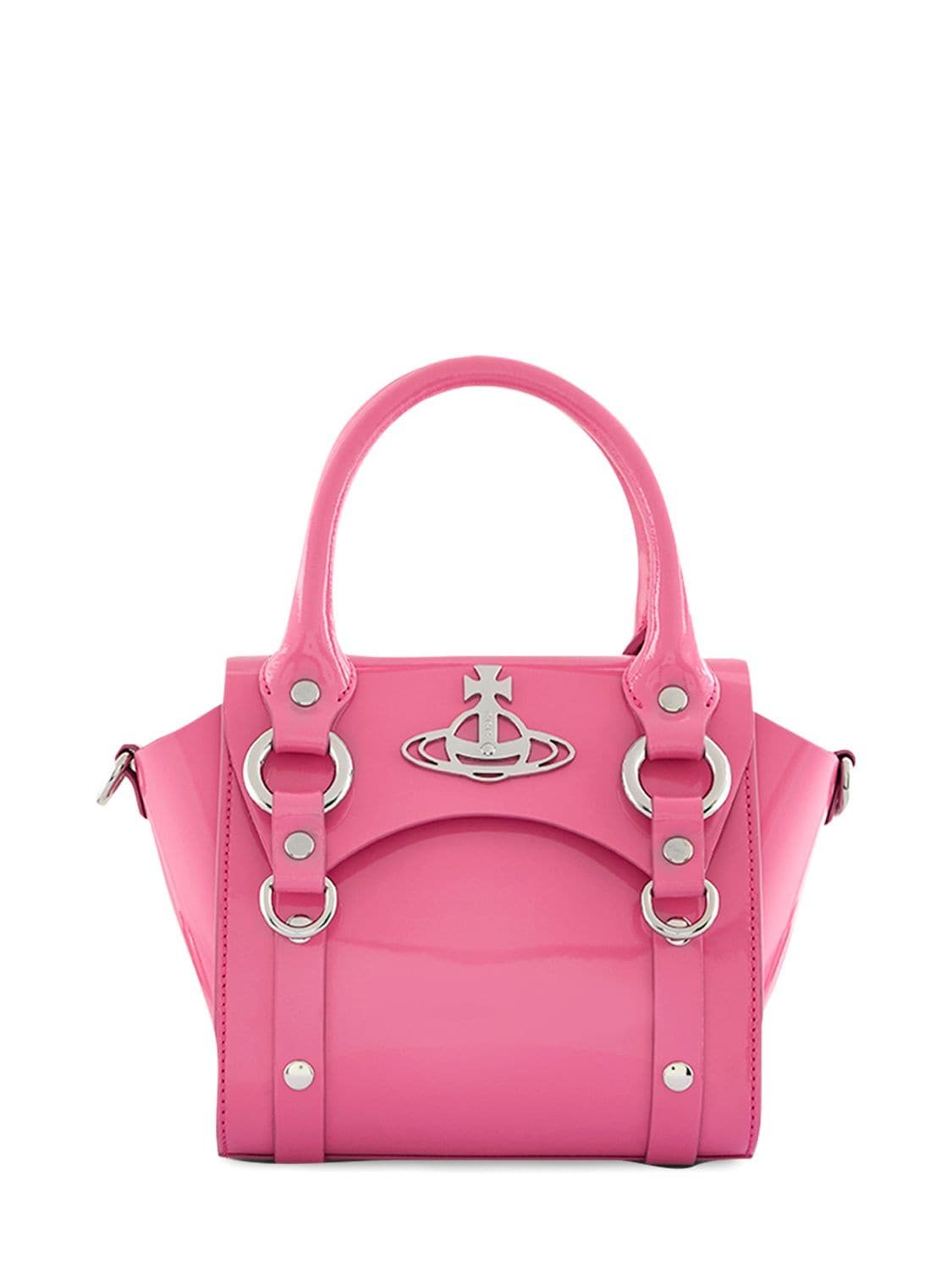 Vivienne Westwood Betty Mini Croc-effect Leather Crossbody Bag In Pink