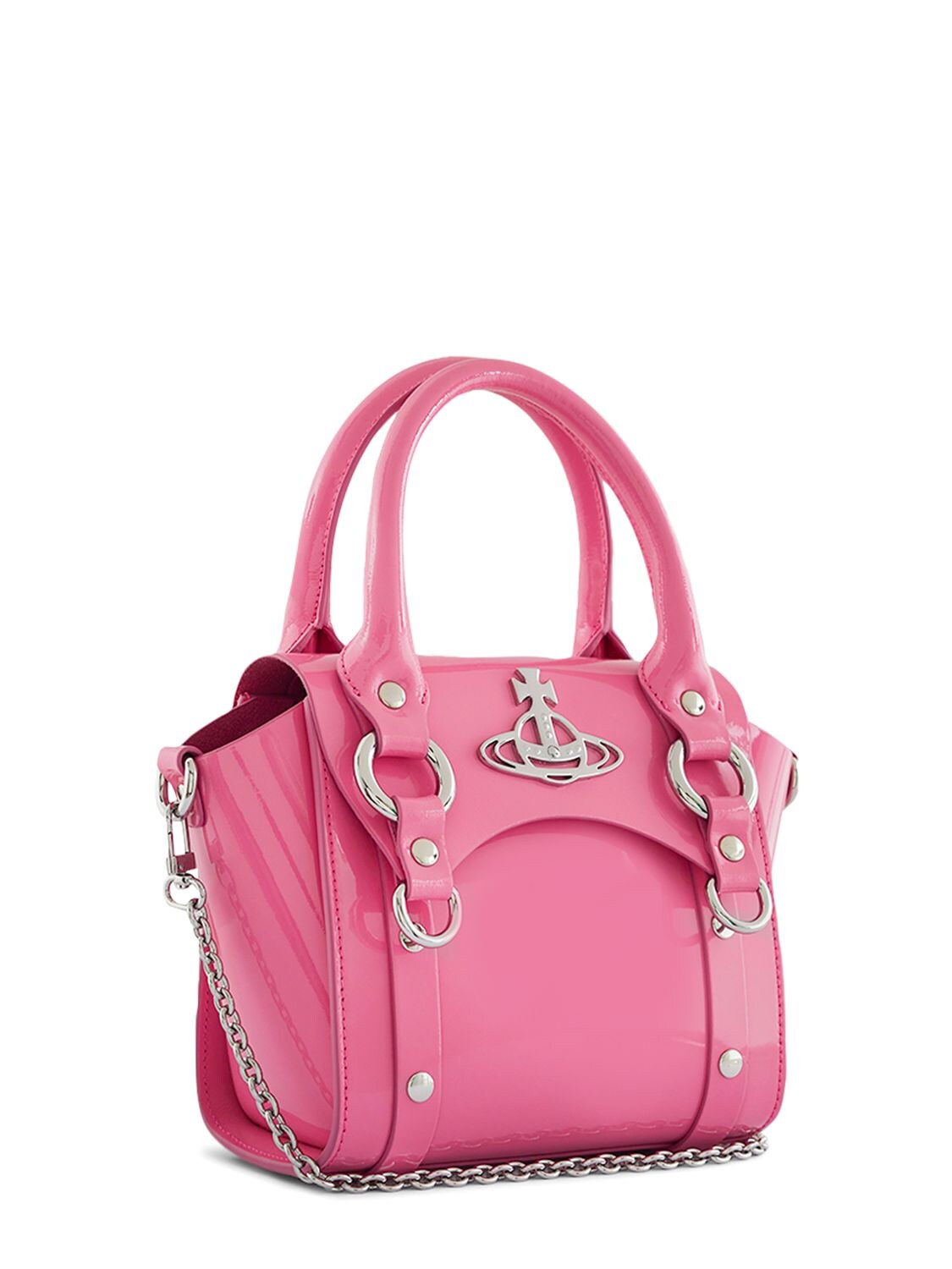 Shop Vivienne Westwood Mini Betty Handbag W/ Chain In Pink