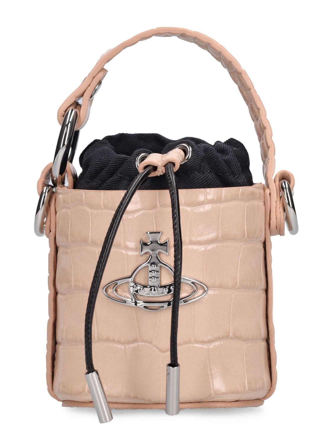Image of Mi Daisy Croc Embossed Top Handle Bag