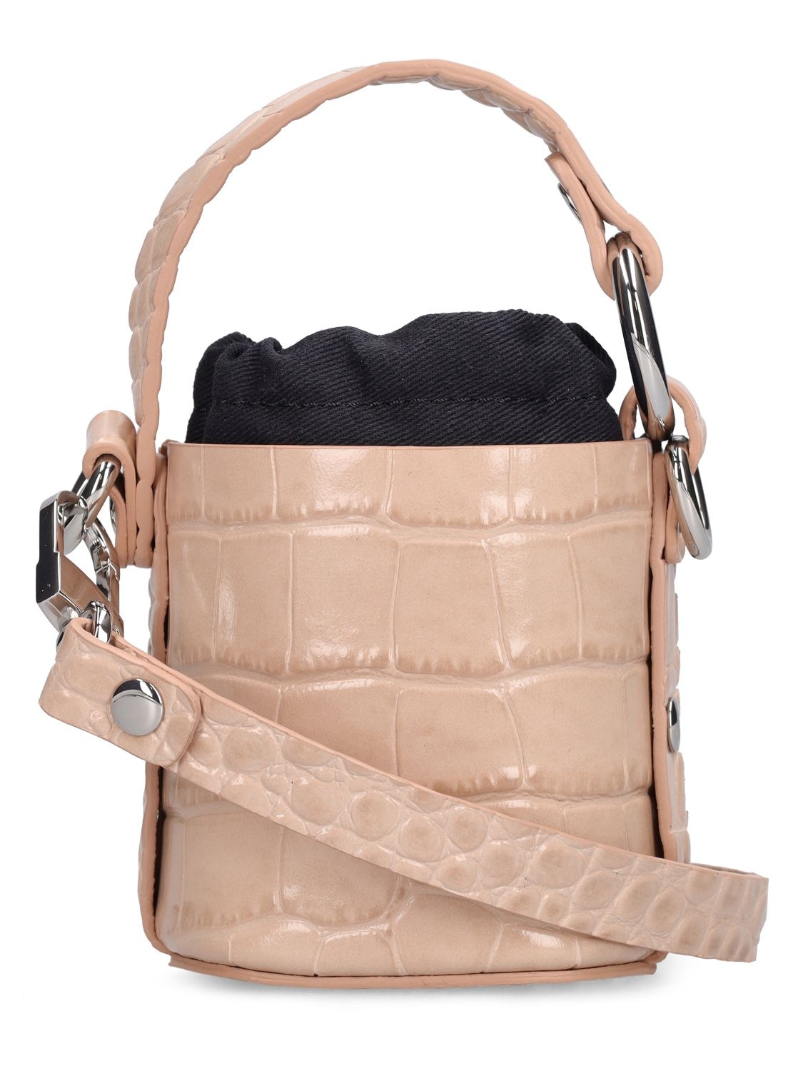 Shop Vivienne Westwood Mi Daisy Croc Embossed Top Handle Bag In Cream