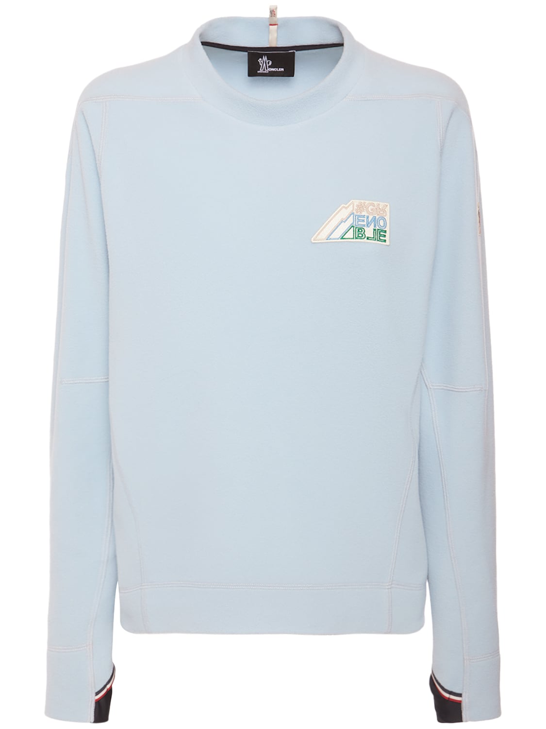 Shop Moncler Crewneck Sweatshirt In Blue Haze