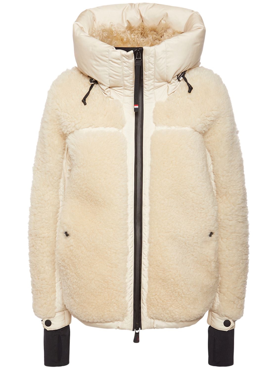 Moncler Women's Epicea Shearling Down Bomber Jacket In Natural