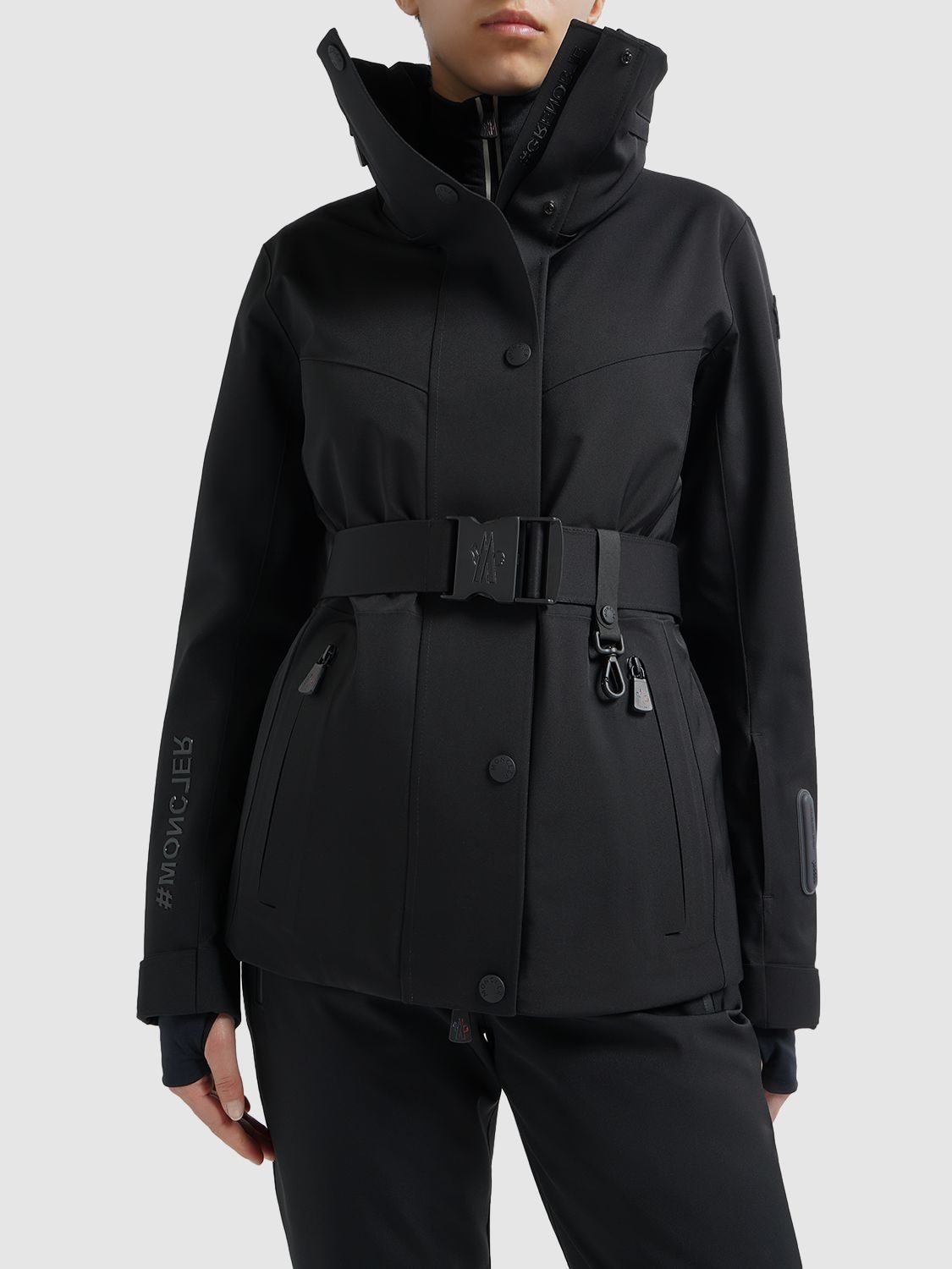 Shop Moncler Hainet Nylon Jacket In Black