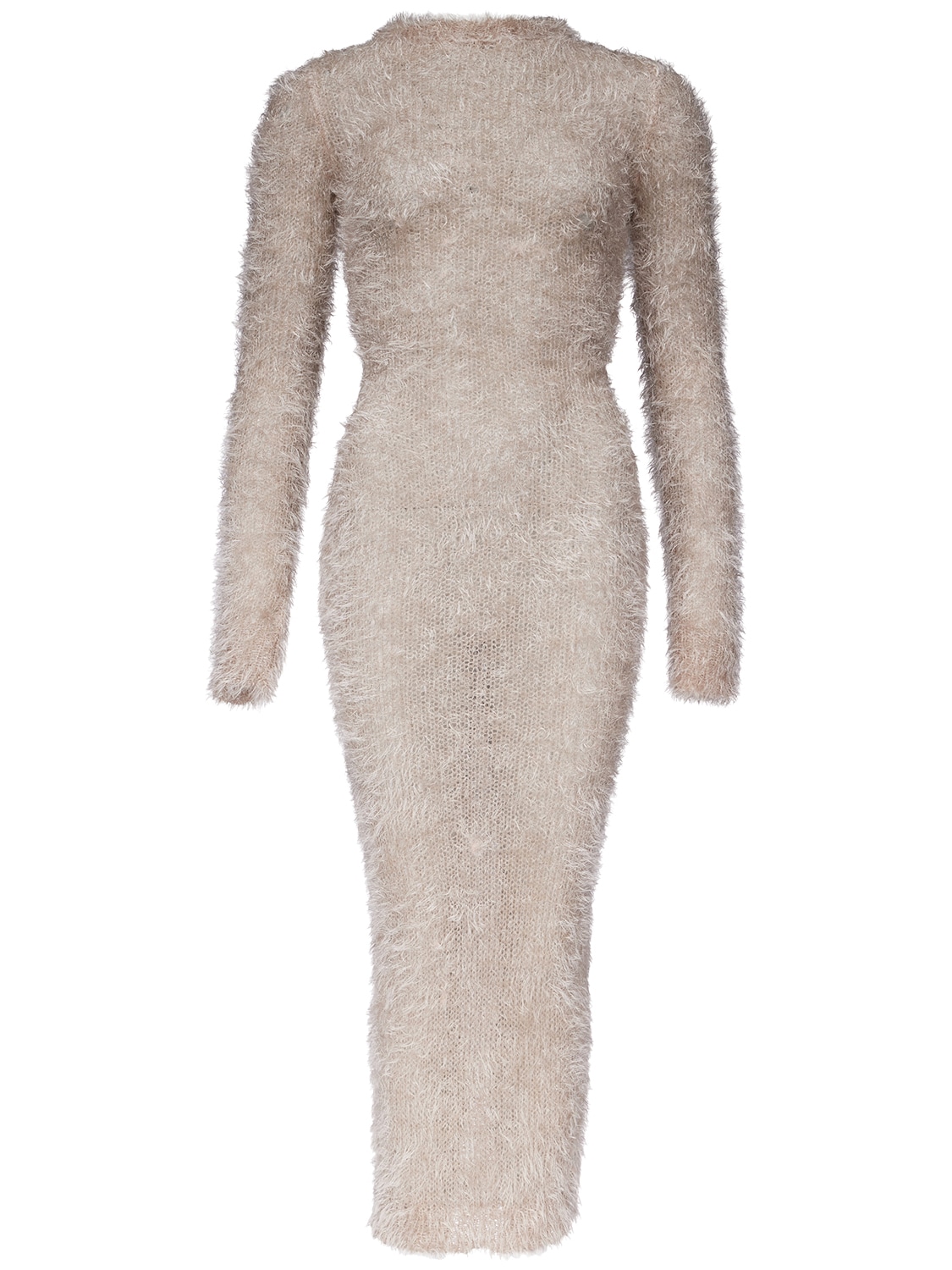 Image of Fluffy Knit Tech Long Dress