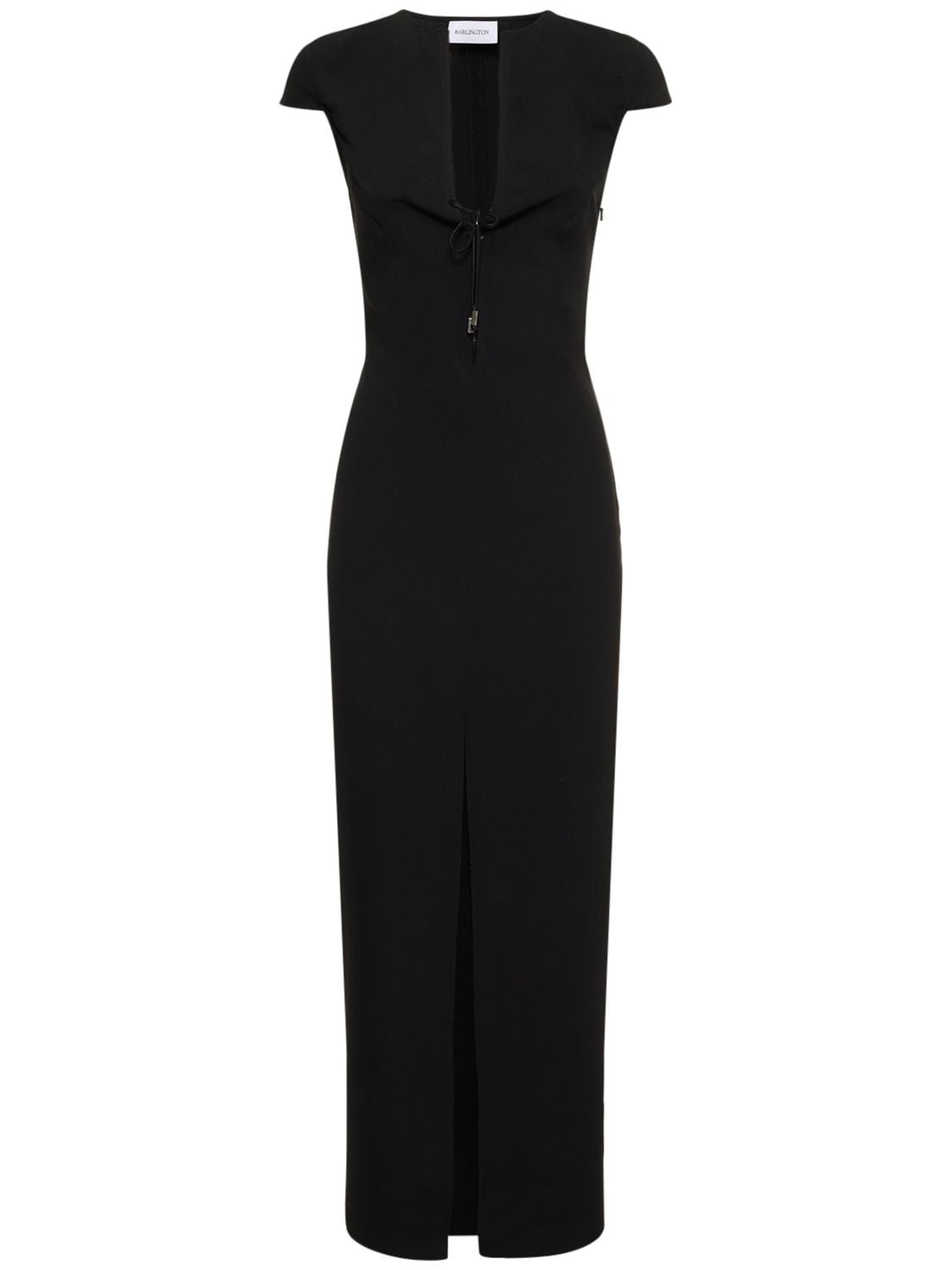 16arlington Seer Crepe Short Sleeve Midi Dress In Black