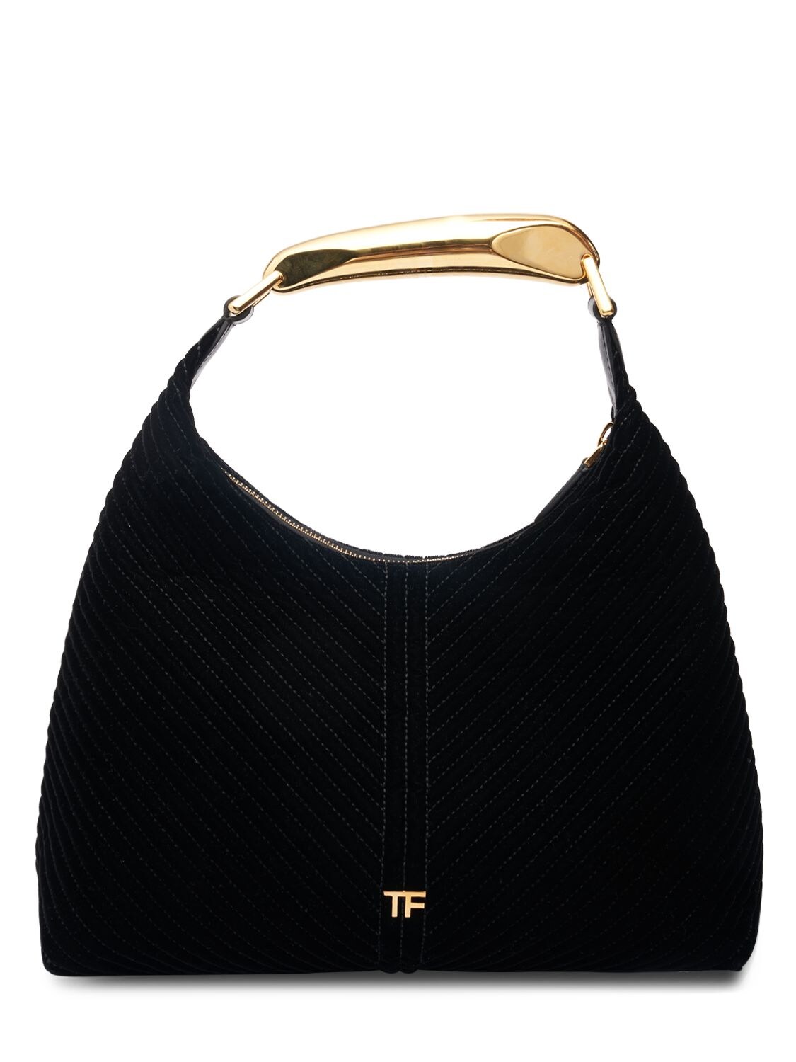 Velvet Bianca Mini Hobo | Tom Ford | Black