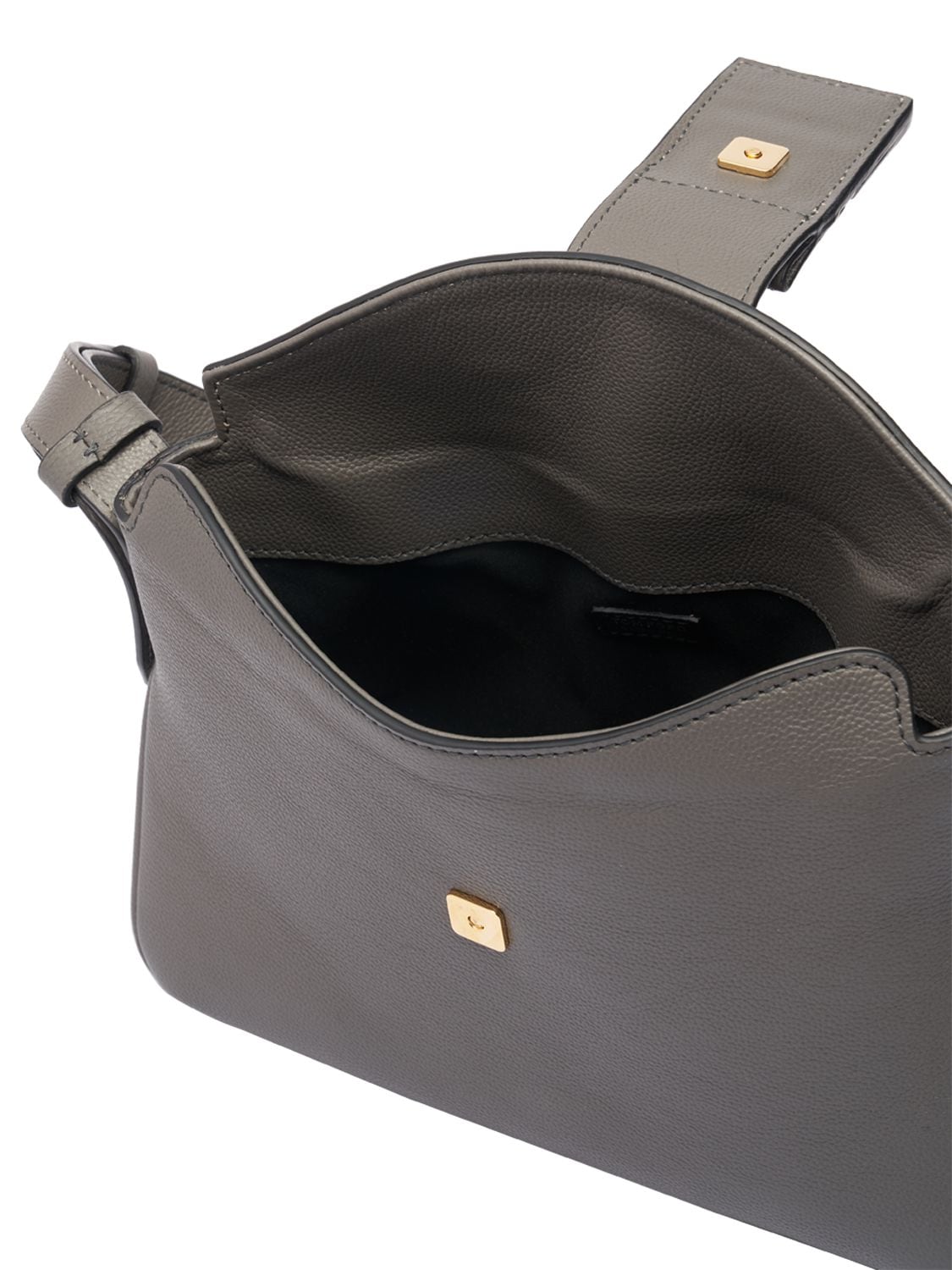Shop Tom Ford Mini Tf Grain Leather Shoulder Bag In Graphite