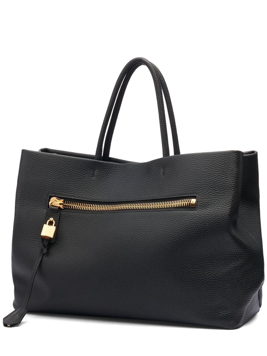 Shop Tom Ford Large Alix Leather Tote Bag In Black