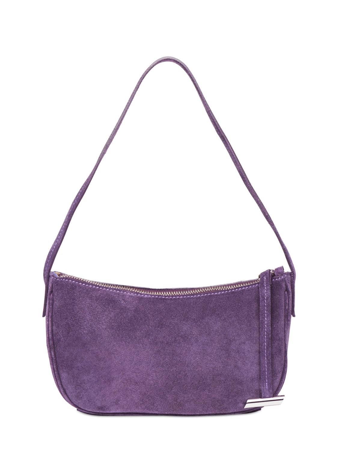 Little Liffner Mini Moon Suede Shoulder Bag In Lavender