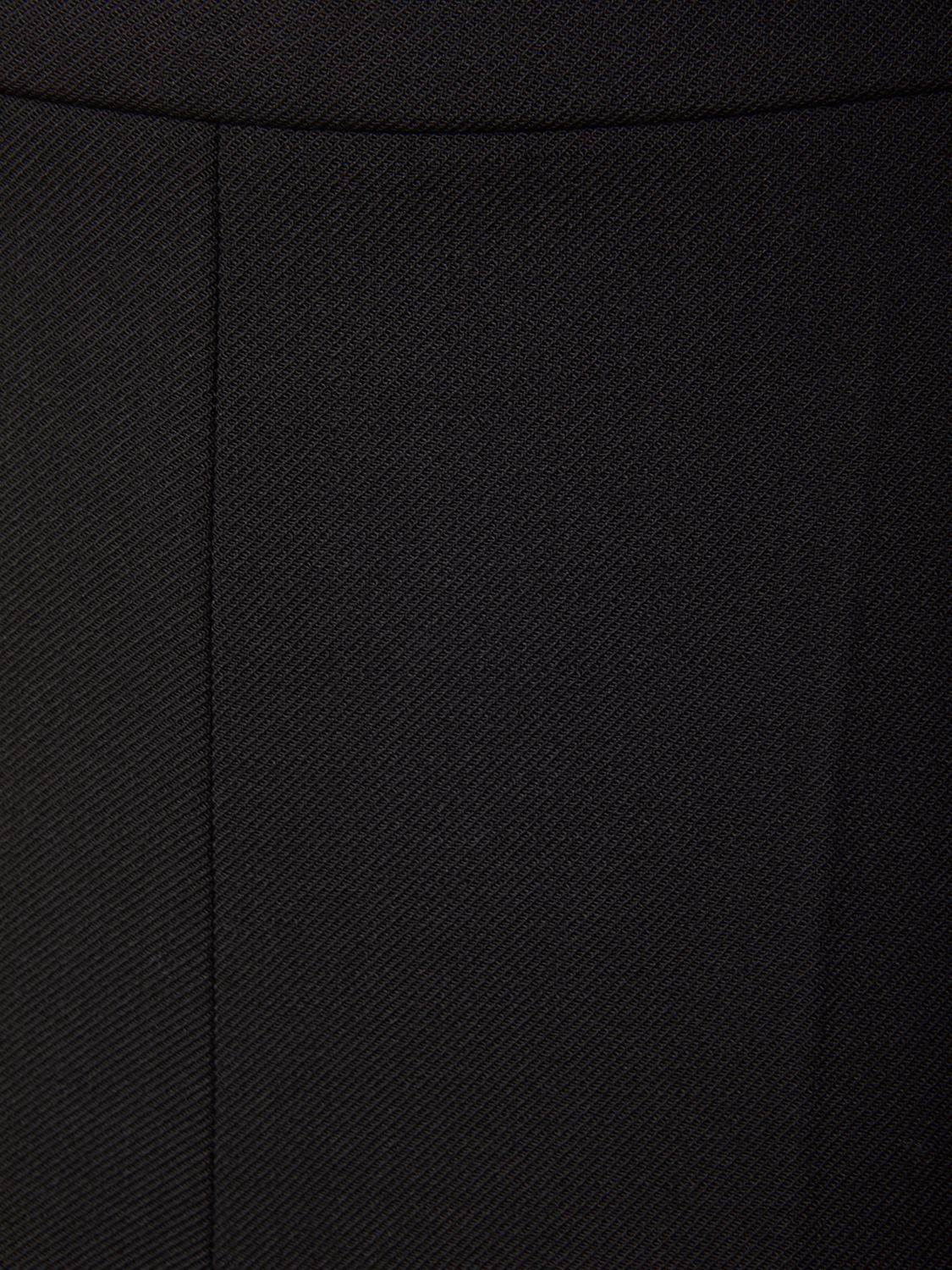 Sportmax Teoria Wool Blend High Waisted Pants In Black