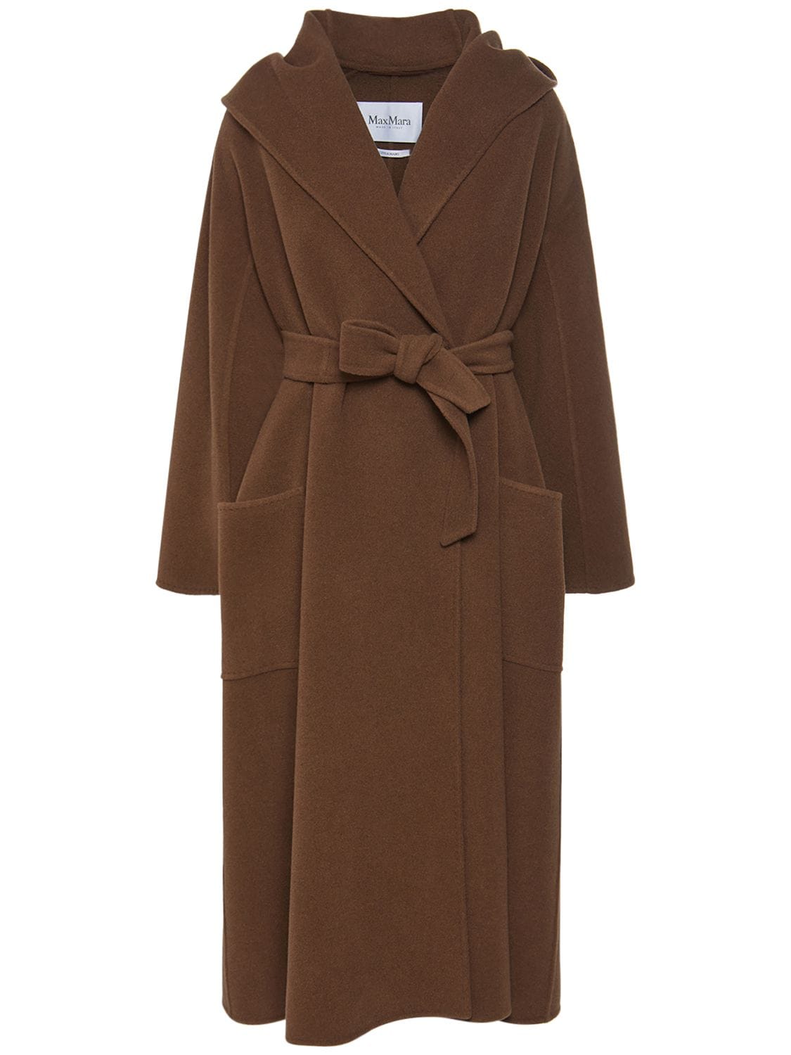 Jabot Cashmere Drap Belted Long Coat – WOMEN > CLOTHING > COATS