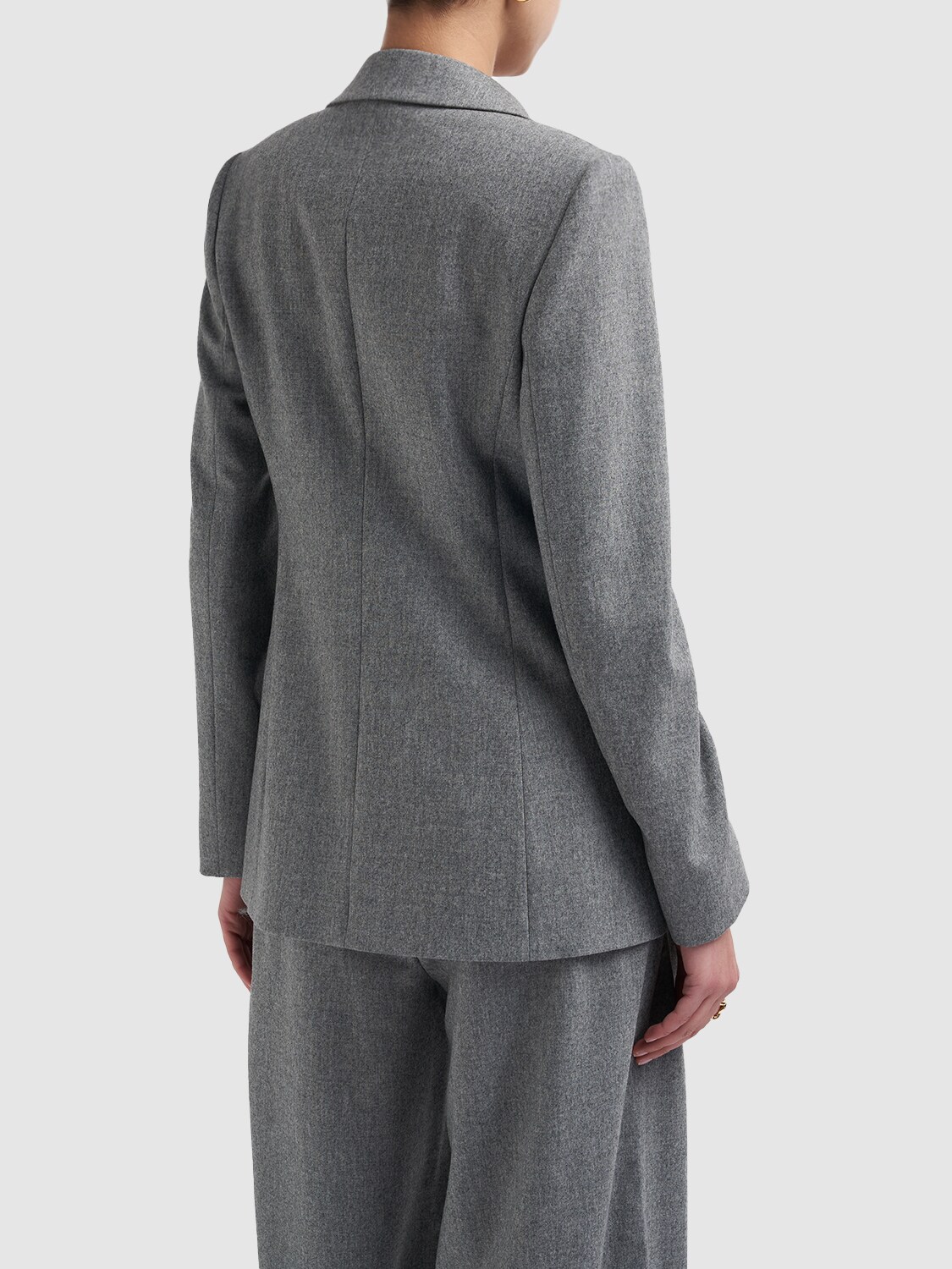 Shop Max Mara Landa Wool & Cashmere Flannel Jacket In Grey