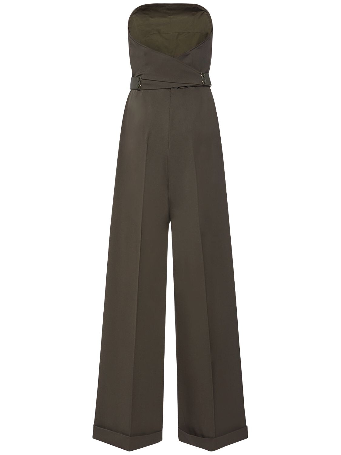 MAX MARA AGGUATI WOOL GABARDINE JUMPSUIT 