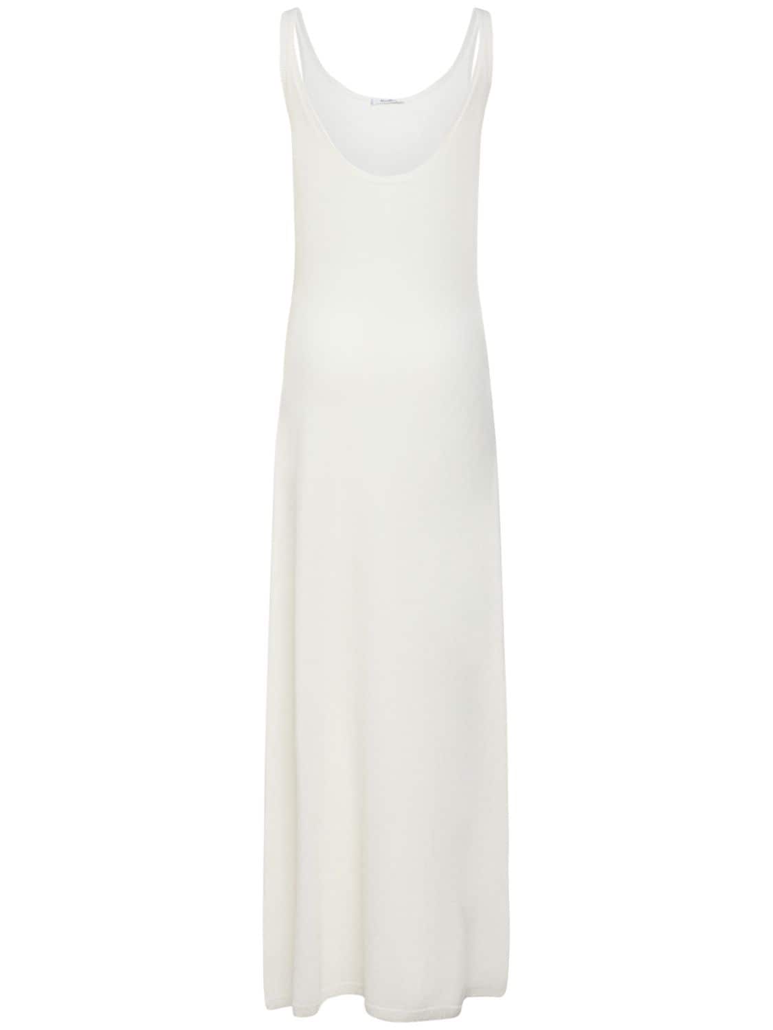 Shop Max Mara Sandalo Wool & Cashmere Knit Long Dress In Ivory