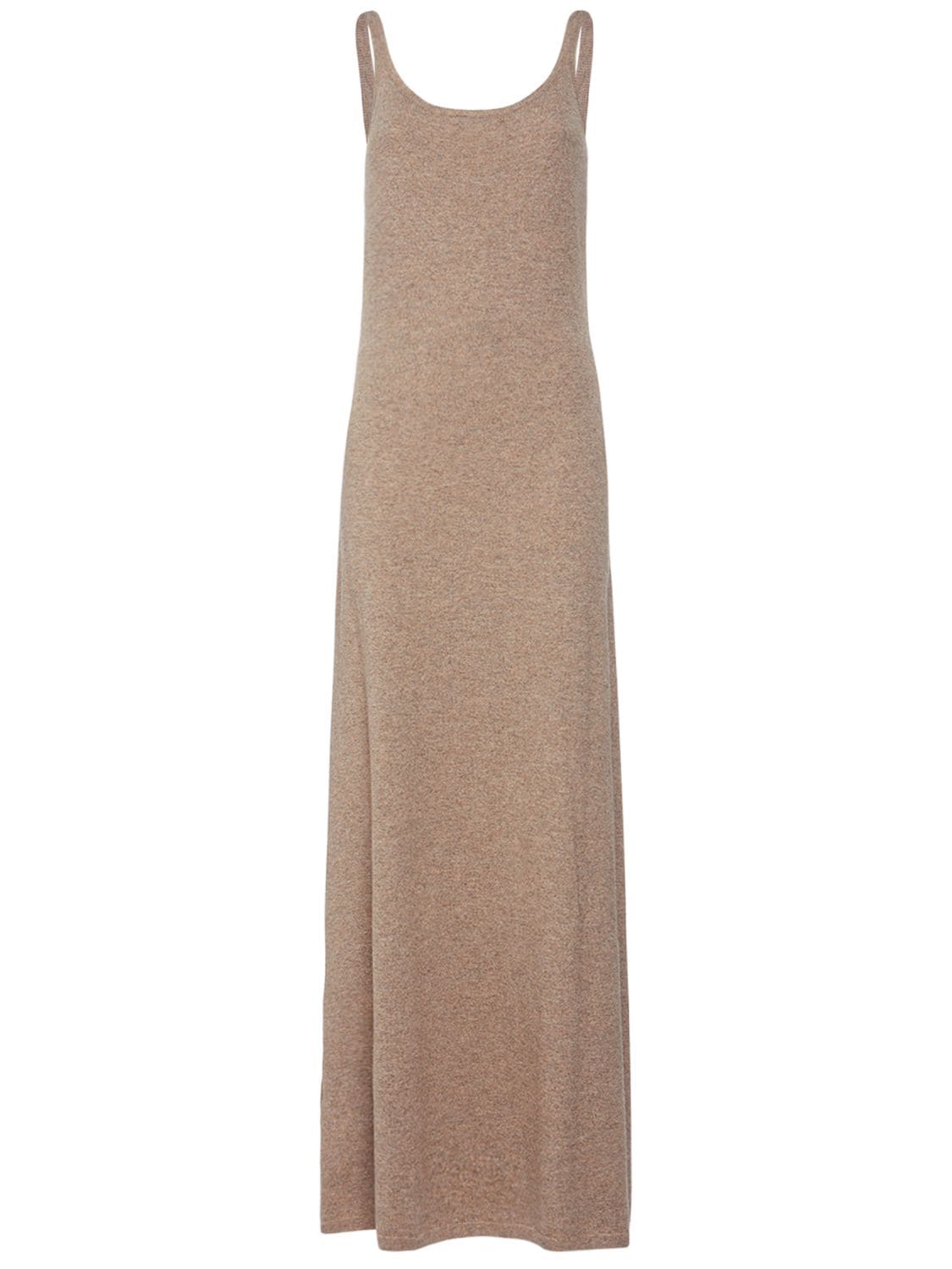 Shop Max Mara Sandalo Wool & Cashmere Knit Long Dress In Beige