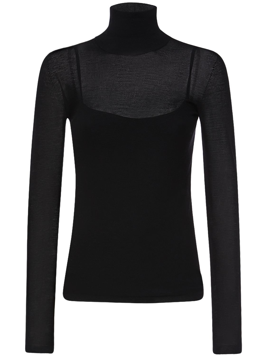 Zagara Wool Knit Turtleneck Sweater – WOMEN > CLOTHING > KNITWEAR