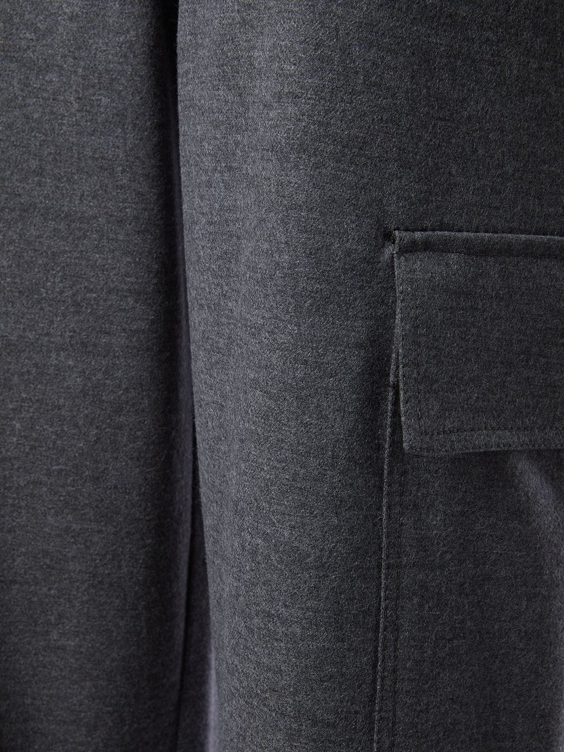 Shop Max Mara Orlanda Wool Jersey Cargo Pants In Grey