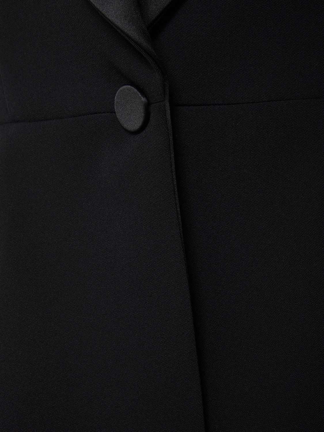 Shop Max Mara Aletta Granitè Open Back Tuxedo Vest In Black