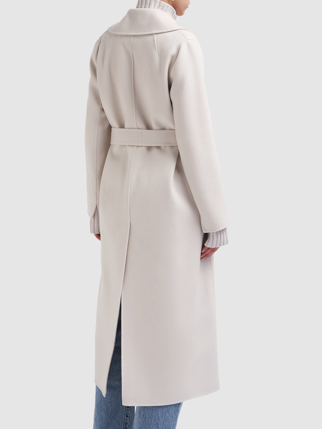 'S MAX MARA POLDO DOUBLE WOOL DRAP BELTED COAT 