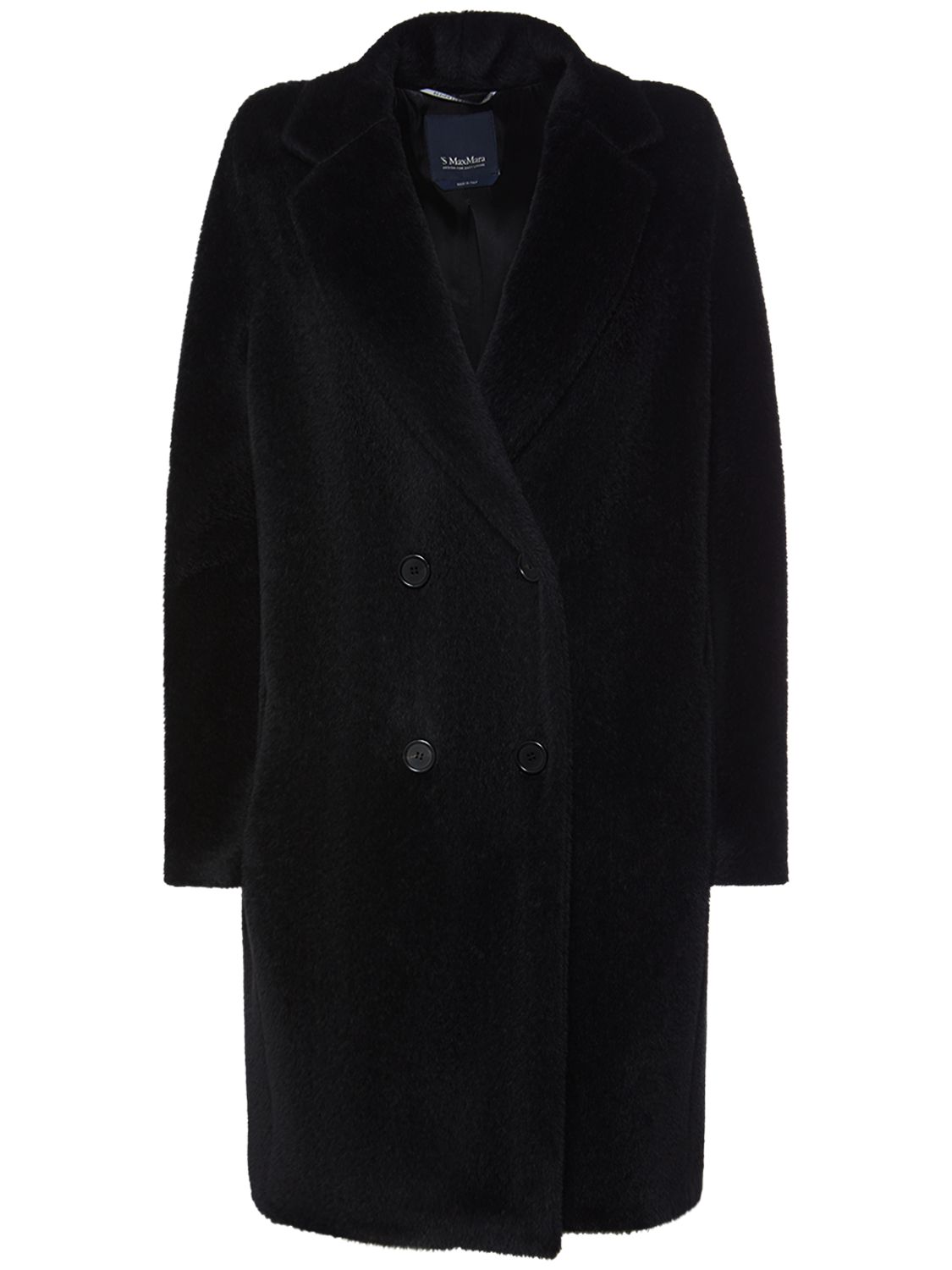 S Max Mara Oceania Double-breasted Wool Jacket In Black