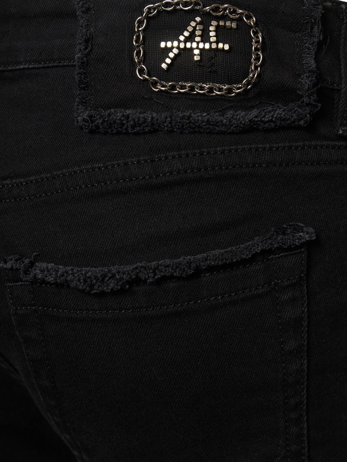 Shop Alberta Ferretti Low Rise Flared Denim Jeans In Black