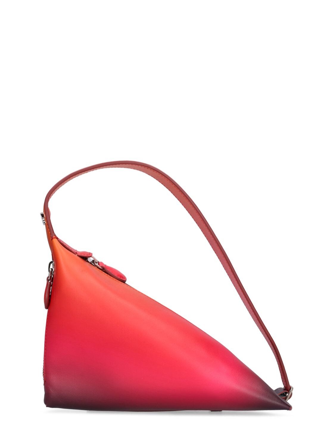 Courrèges Gradient Mini Leather Shoulder Bag, RED