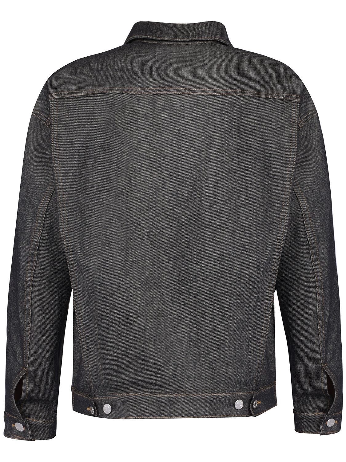 Shop Alexandre Vauthier Cotton Denim Jacket In Black