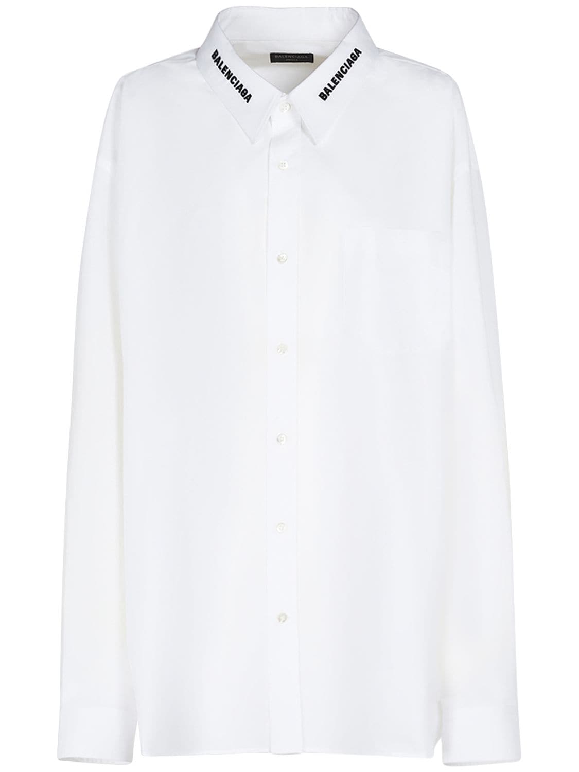 Balenciaga Cotton Poplin Shirt In White