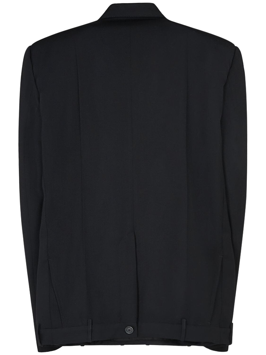 Shop Balenciaga Wool Twill Jacket In Black