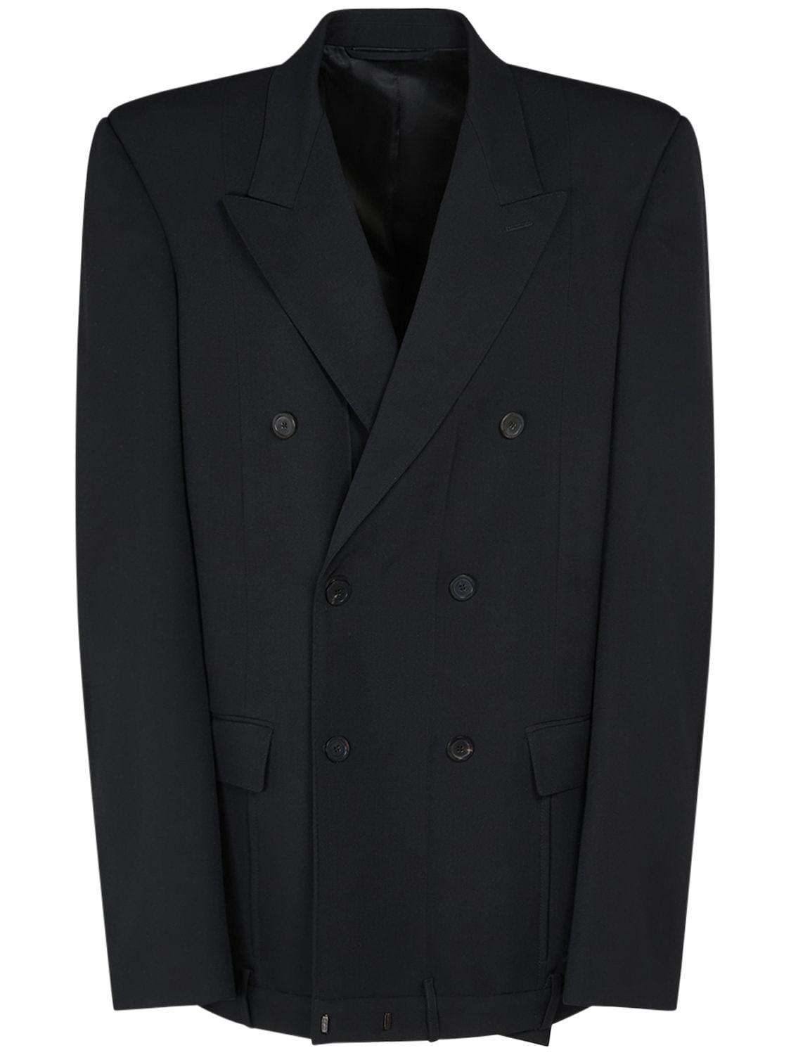 Shop Balenciaga Wool Twill Jacket In Black