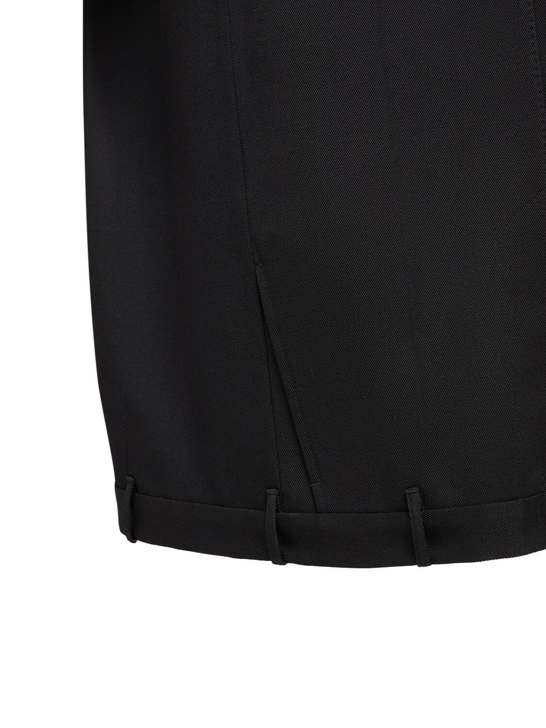 Shop Balenciaga Wool Gabardine Coat In Black