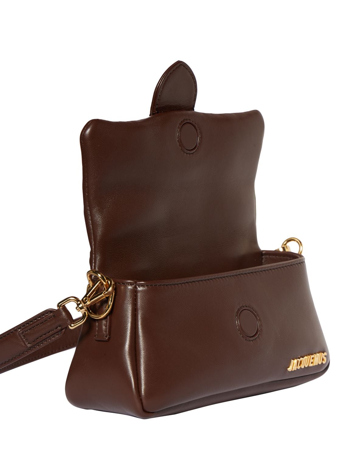Shop Jacquemus Le Petit Bambimou Leather Shoulder Bag In Brown