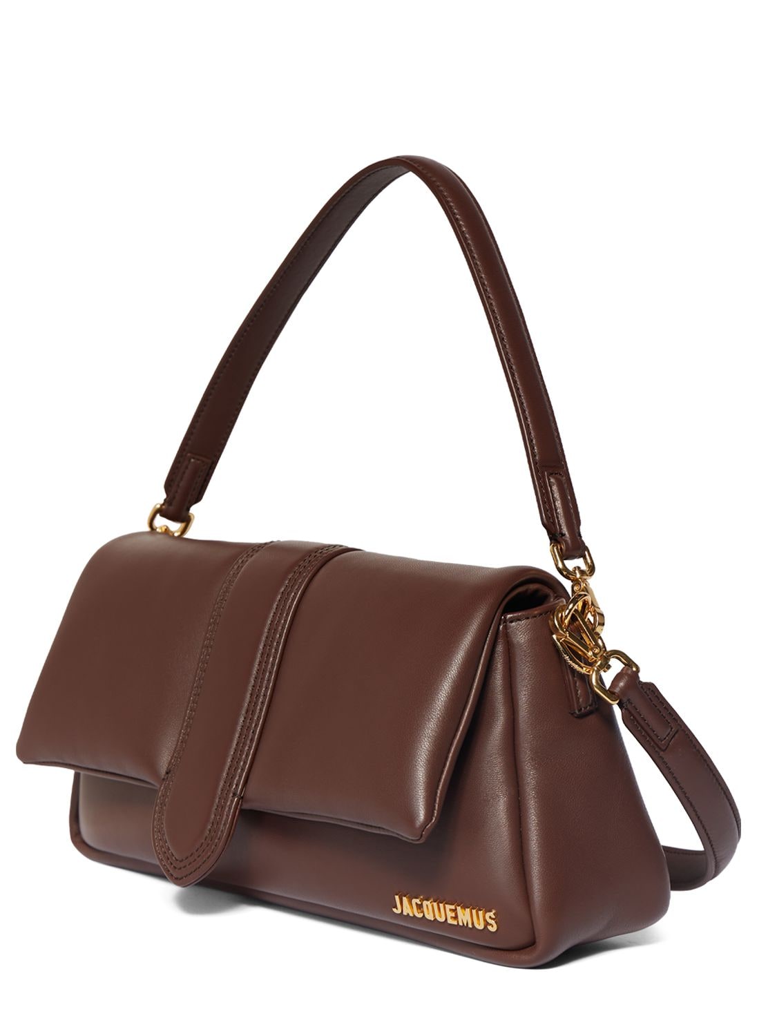 Shop Jacquemus Le Bambimou Soft Padded Leather Bag In Brown