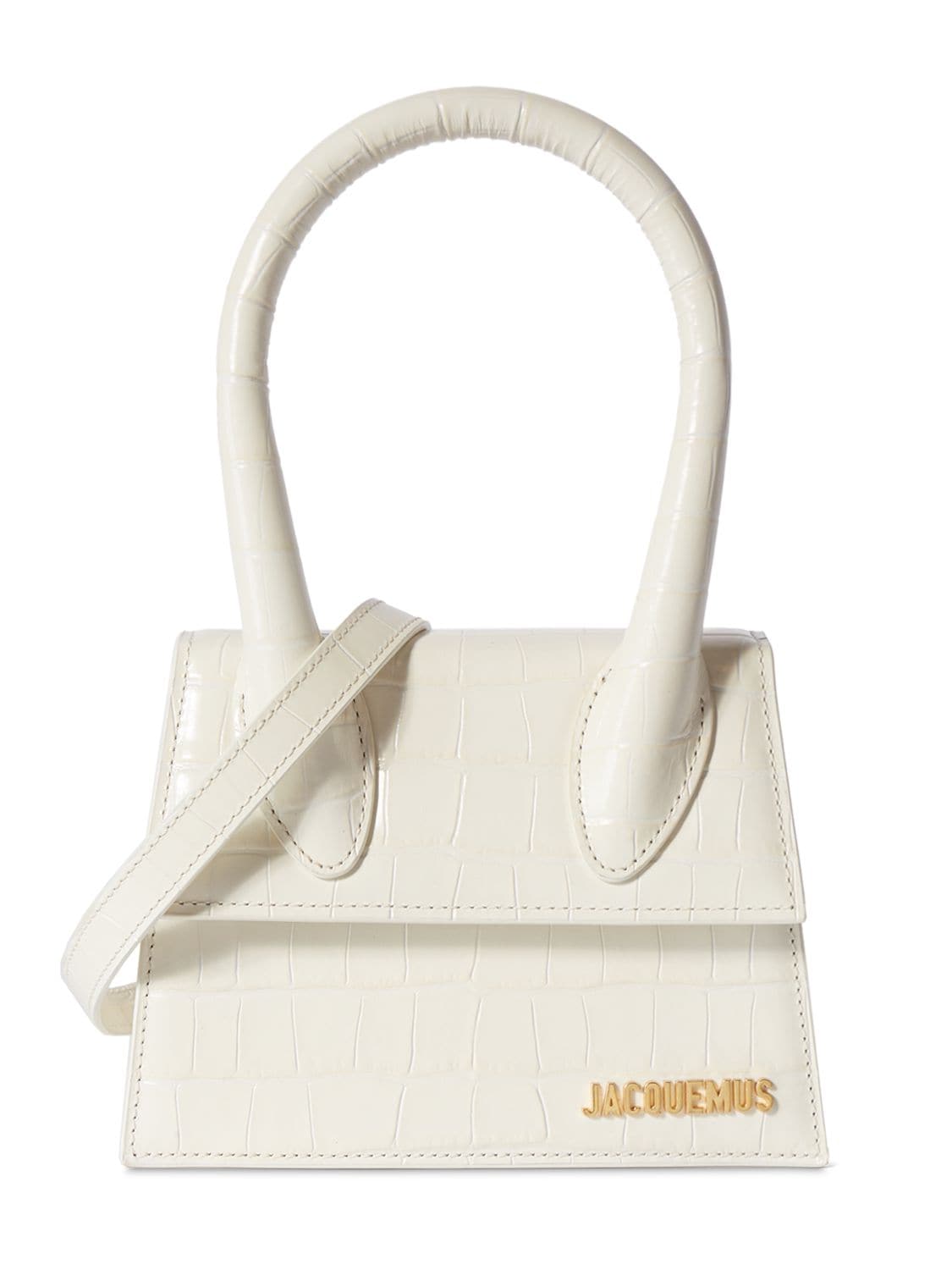 Jacquemus Le Chiquito Moyen Smooth Leather Bag In Ivory