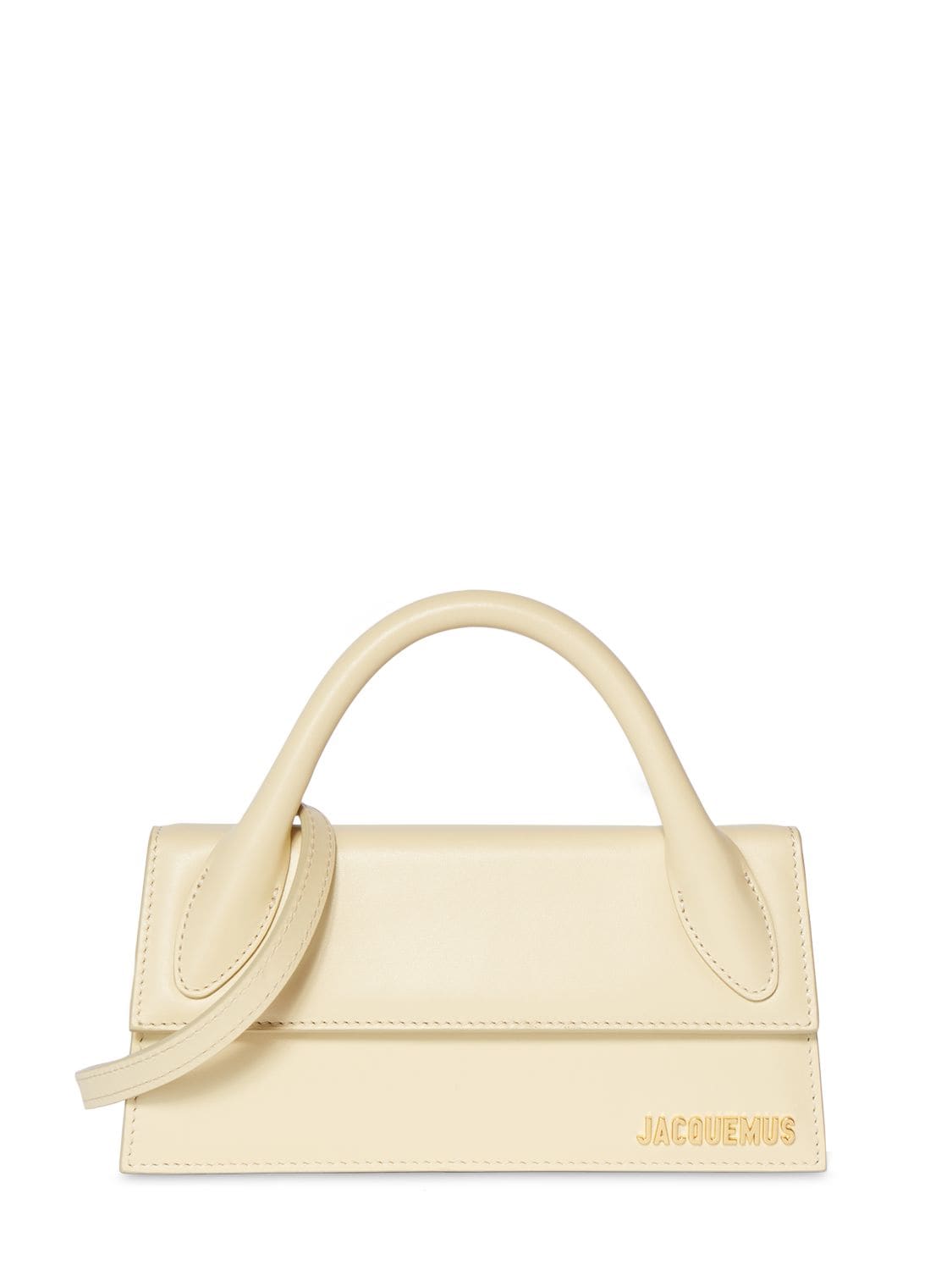 jacquemus le chiquito long leather top handle bag in white - Wheretoget