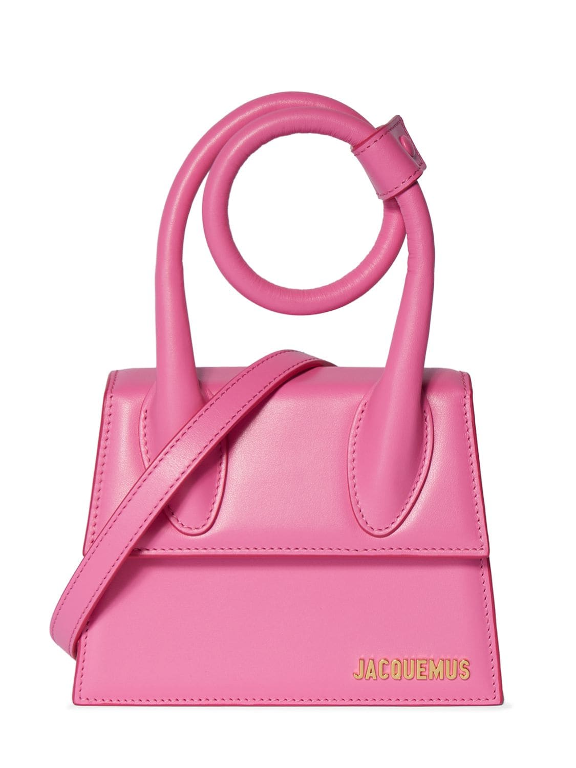 Jacquemus Le Chiquito Noeud Leather Tote Bag in Pink