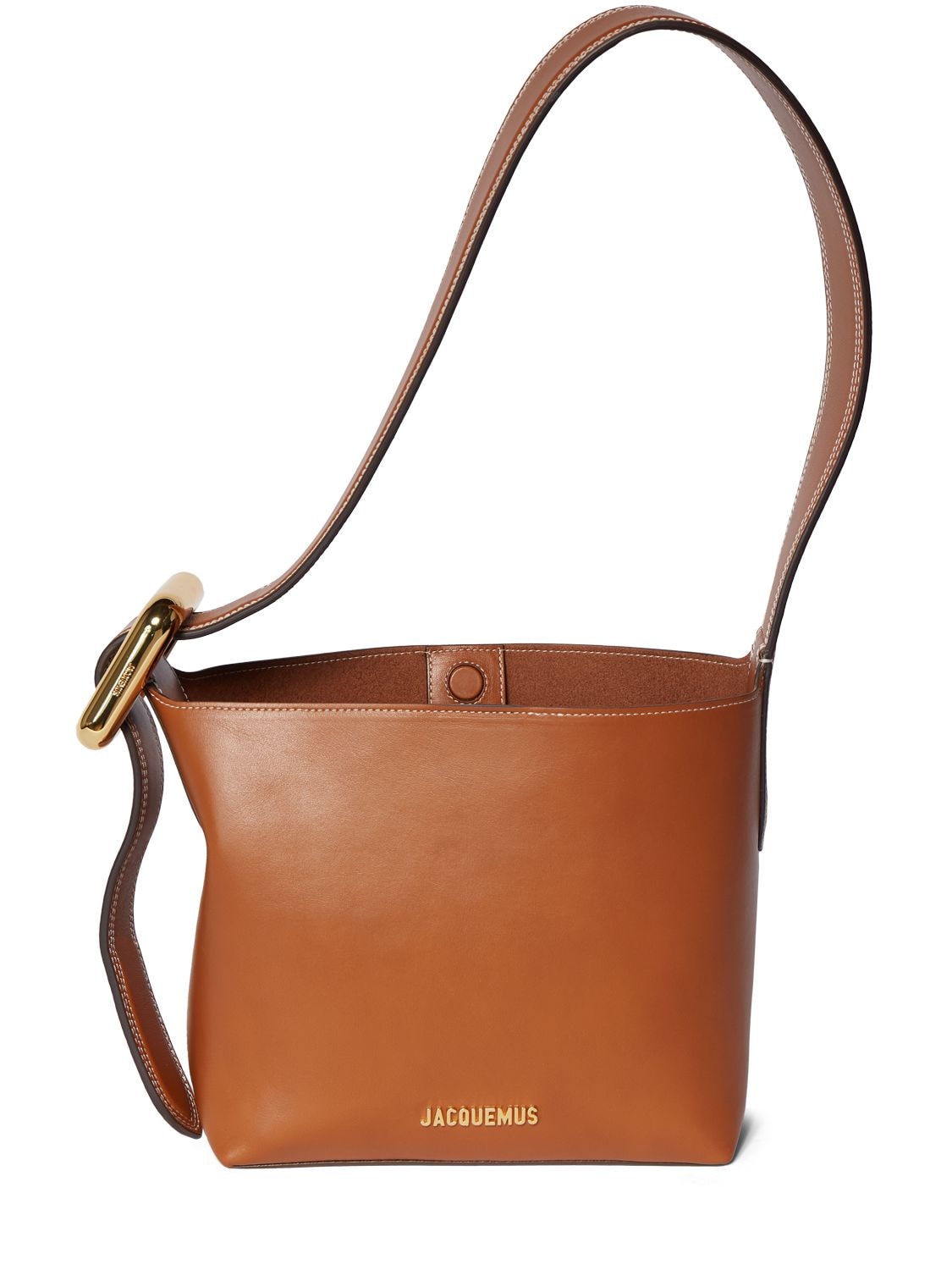 Jacquemus Le Petit Regalo Leather Shoulder Bag In Light Brown
