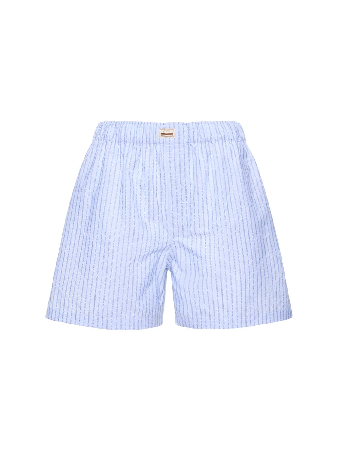Gucci Striped Cotton Boxer Shorts In 4258 Blue